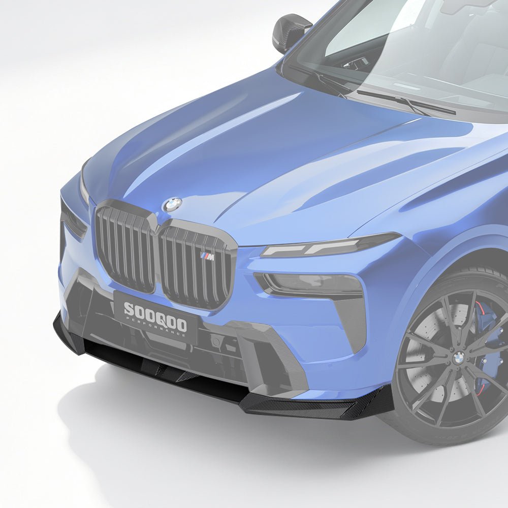 SOOQOO - BMW X7 G07 LCI DRY CARBON FIBRE FRONT LIP - Aero Carbon UK