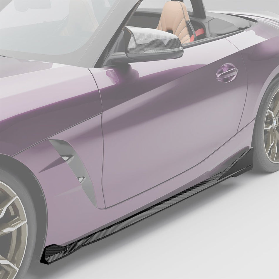 SOOQOO - BMW Z4 G29 DRY CARBON FIBRE SIDE SKIRTS - Aero Carbon UK