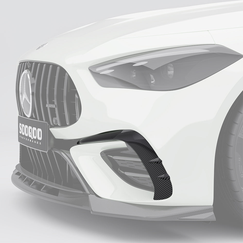 SOOQOO MERCEDES - AMG CLE 53 C236 DRY CARBON FIBER FRONT BUMPER INSERTS - Aero Carbon UK