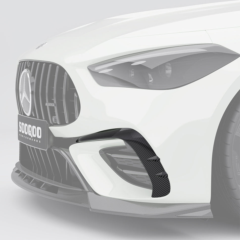SOOQOO MERCEDES - AMG CLE 53 C236 DRY CARBON FIBER FRONT BUMPER INSERTS - Aero Carbon UK