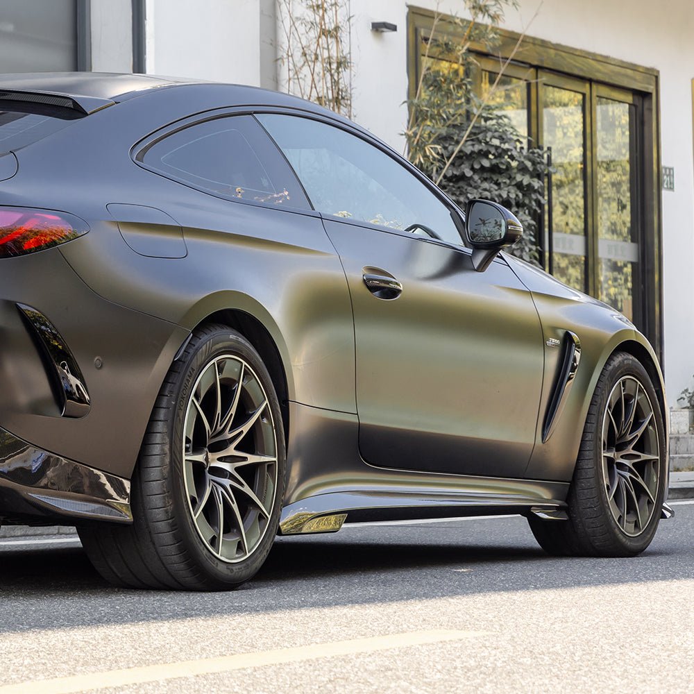SOOQOO - MERCEDES - AMG CLE 53 C236 DRY CARBON FIBER SIDE SKIRTS - Aero Carbon UK