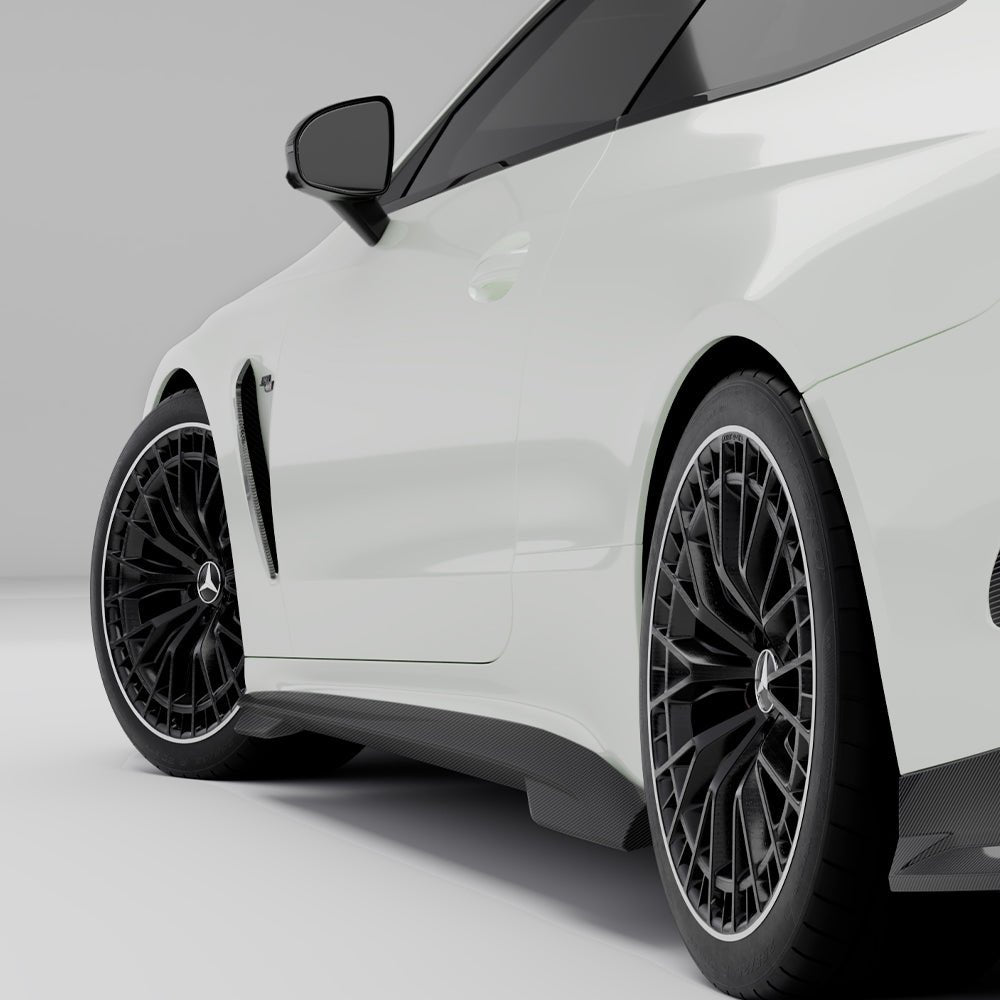 SOOQOO - MERCEDES - AMG CLE 53 C236 DRY CARBON FIBER SIDE SKIRTS - Aero Carbon UK