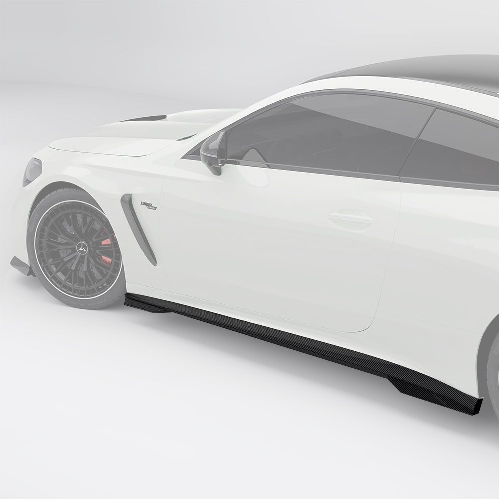 SOOQOO - MERCEDES - AMG CLE 53 C236 DRY CARBON FIBER SIDE SKIRTS - Aero Carbon UK