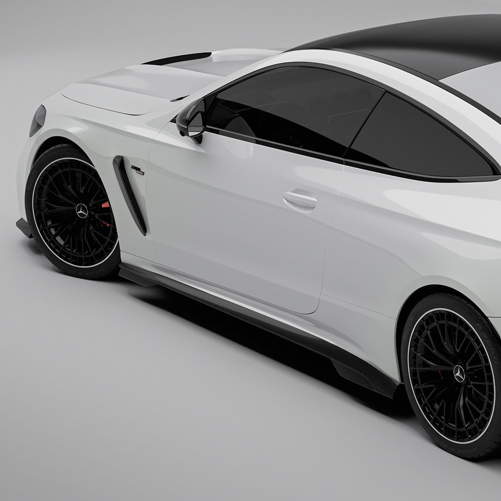 SOOQOO - MERCEDES - AMG CLE 53 C236 DRY CARBON FIBER SIDE SKIRTS - Aero Carbon UK