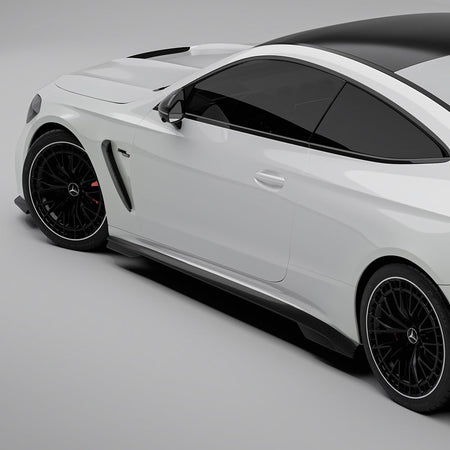 SOOQOO - MERCEDES - AMG CLE 53 C236 DRY CARBON FIBER SIDE SKIRTS - Aero Carbon UK