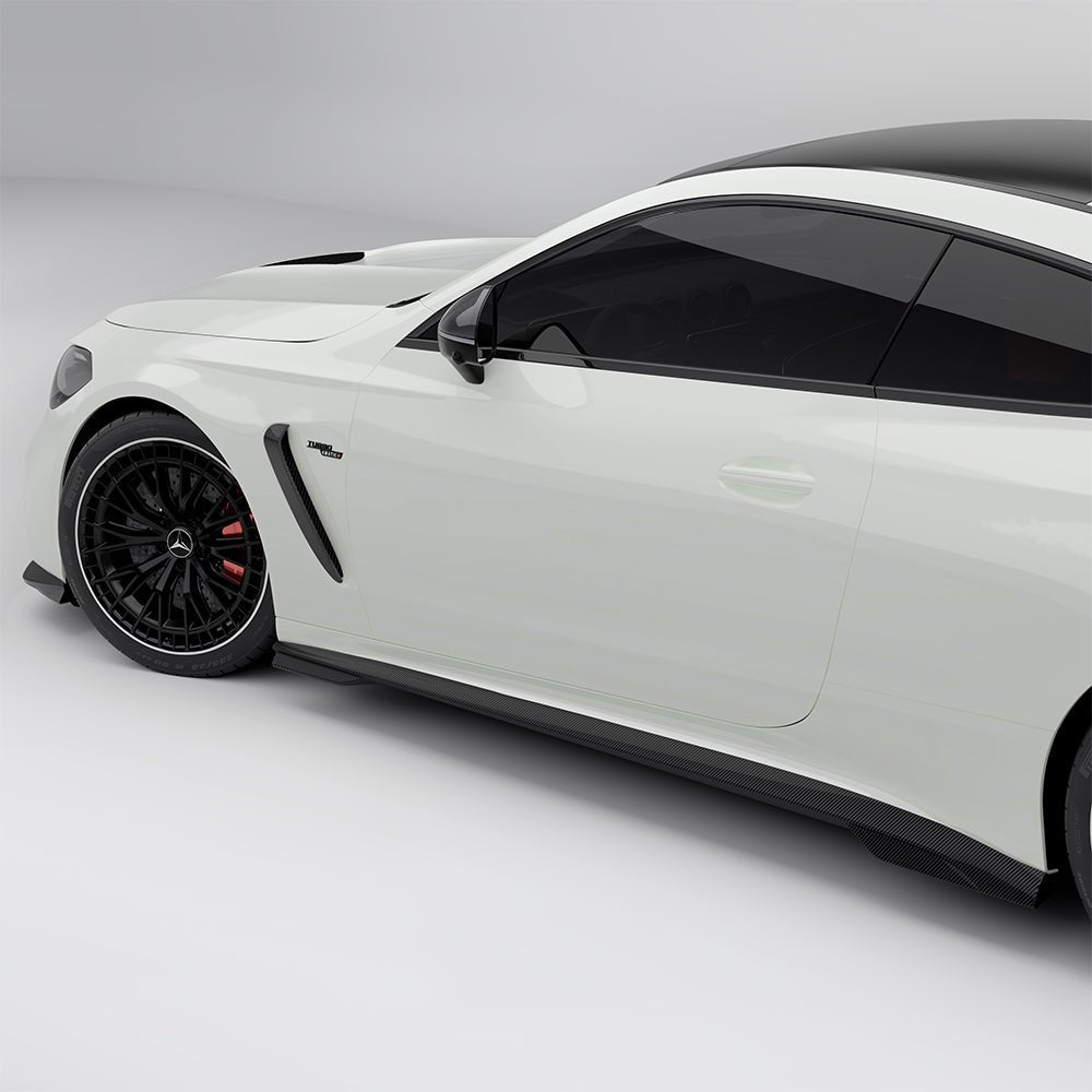 SOOQOO - MERCEDES - AMG CLE 53 C236 DRY CARBON FIBER SIDE SKIRTS - Aero Carbon UK