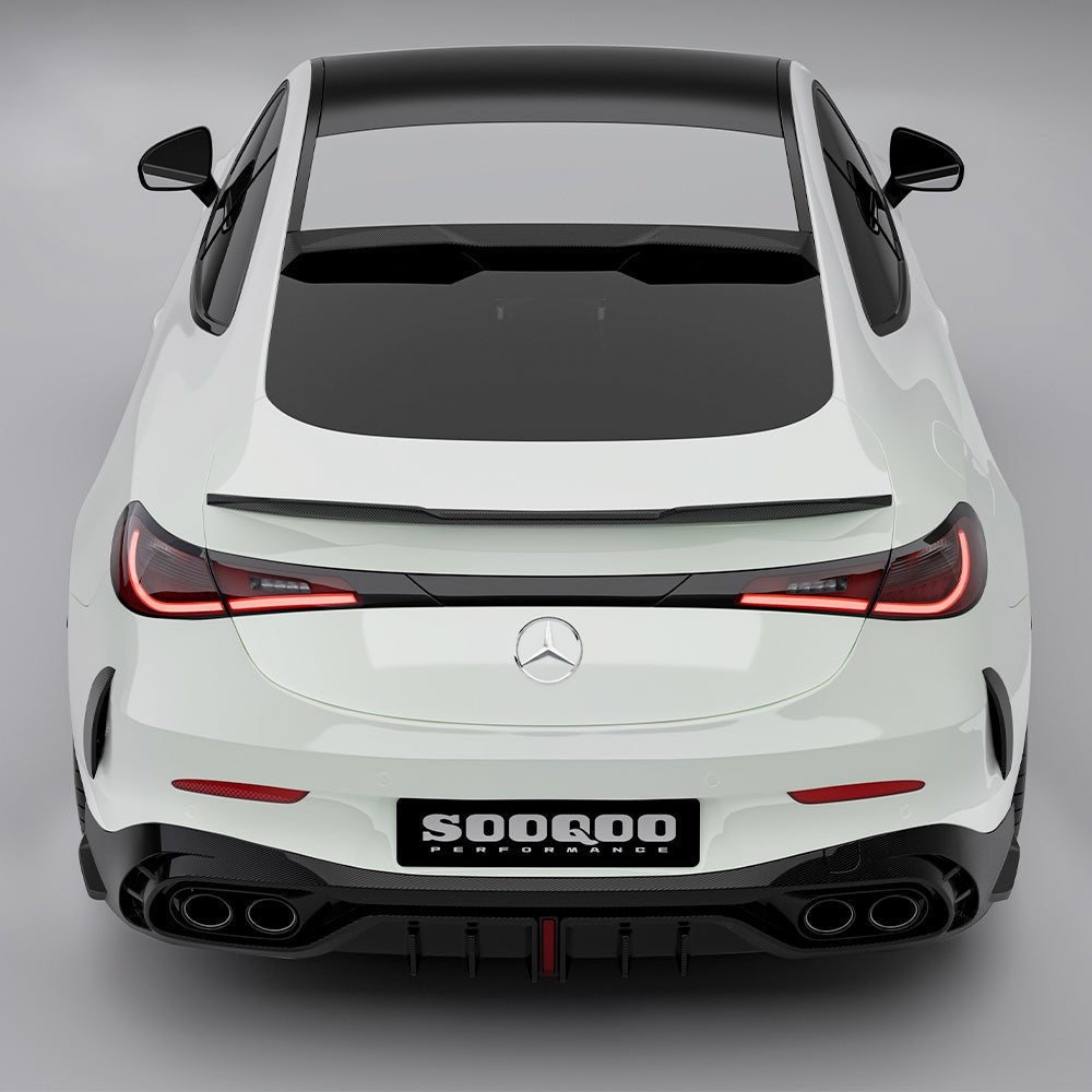 SOOQOO - MERCEDES - AMG CLE53 C236 DRY CARBON FIBER REAR LED DIFFUSER - Aero Carbon UK