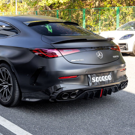 SOOQOO - MERCEDES - AMG CLE53 C236 DRY CARBON FIBER REAR LED DIFFUSER - Aero Carbon UK