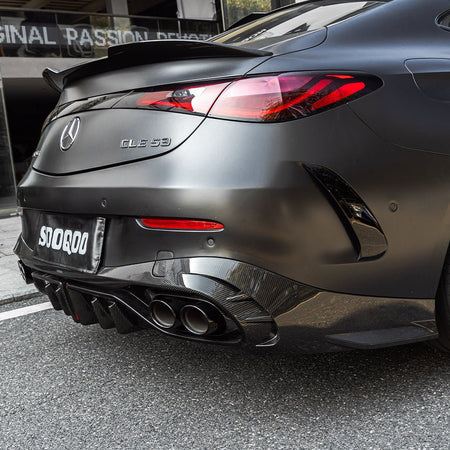 SOOQOO - MERCEDES - AMG CLE53 C236 DRY CARBON FIBER REAR LED DIFFUSER - Aero Carbon UK