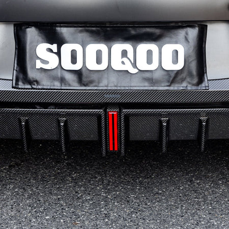 SOOQOO - MERCEDES - AMG CLE53 C236 DRY CARBON FIBER REAR LED DIFFUSER - Aero Carbon UK