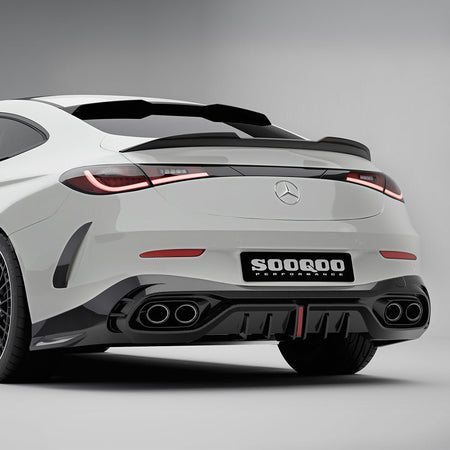 SOOQOO - MERCEDES - AMG CLE53 C236 DRY CARBON FIBER REAR LED DIFFUSER - Aero Carbon UK