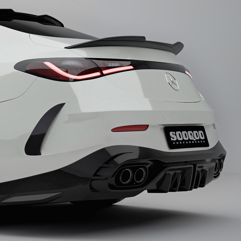 SOOQOO - MERCEDES CLE C236 DRY CARBON REAR BOOT SPOILER - Aero Carbon UK