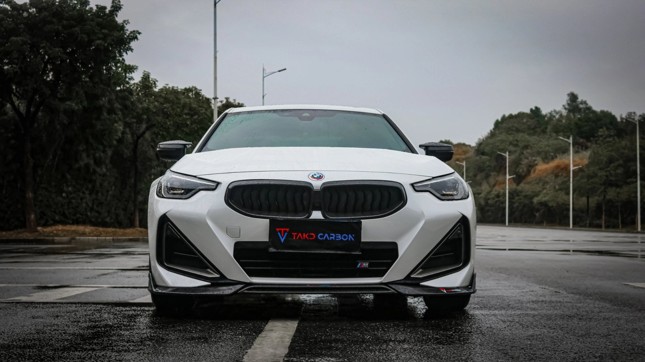 TAKD - BMW 2 SERIES G42 M240I DRY CARBON FIBRE FRONT LIP - Aero Carbon UK