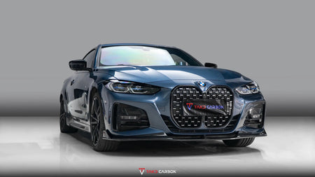 TAKD - BMW 4 SERIES G22 / G23 DRY CARBON FIBER FRONT LIP V2 - Aero Carbon UK