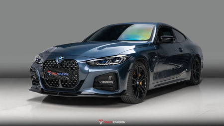TAKD - BMW 4 SERIES G22 / G23 DRY CARBON FIBER FRONT LIP V2 - Aero Carbon UK