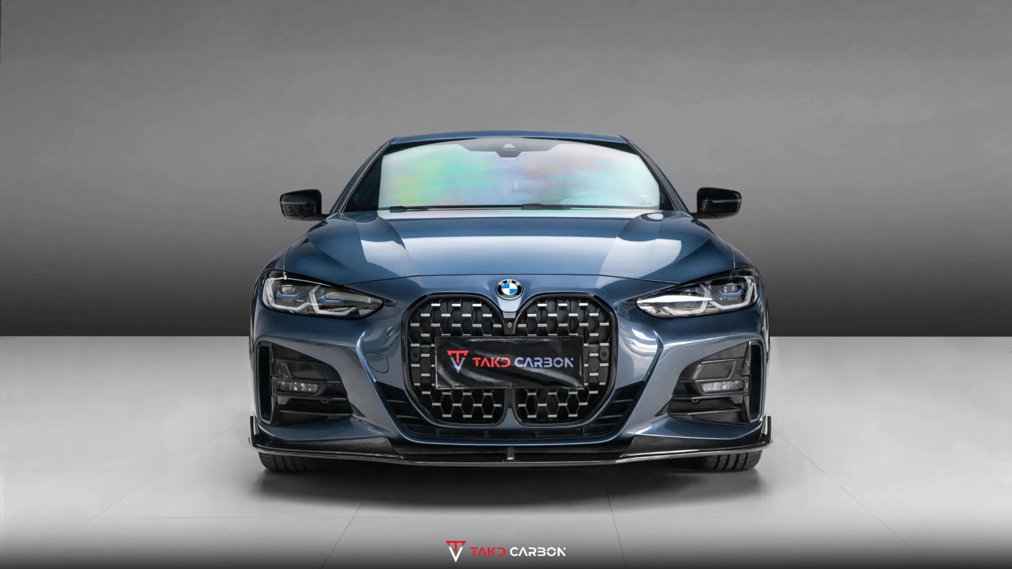 TAKD - BMW 4 SERIES G22 / G23 DRY CARBON FIBER FRONT LIP V2 - Aero Carbon UK