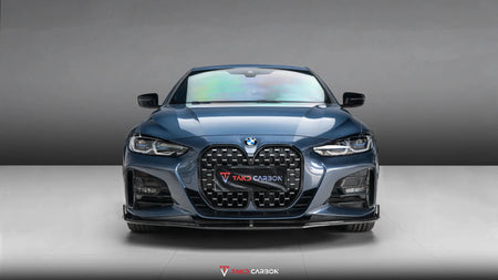 TAKD - BMW 4 SERIES G22 / G23 DRY CARBON FIBER FRONT LIP V2 - Aero Carbon UK