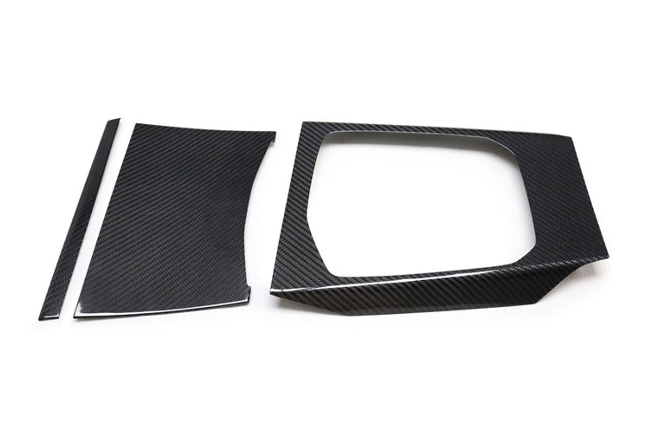 TAKD - BMW 4 SERIES G22 INTERIOR TRIM CENTRAL CONTROL PANEL (3PCS) - Aero Carbon UK