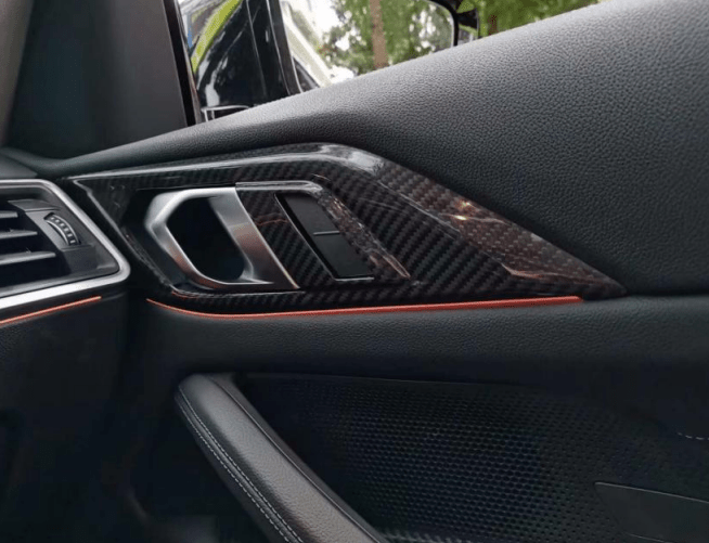 TAKD - BMW 4 SERIES G22 PRE - LCI INTERIOR DOOR HANDLE TRIM - Aero Carbon UK