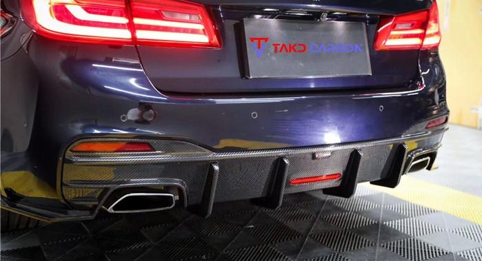 TAKD – BMW 5 SERIES G30 PRE LCI CARBON REAR DIFFUSER + REAR SIDE SKIRTS - Aero Carbon UK