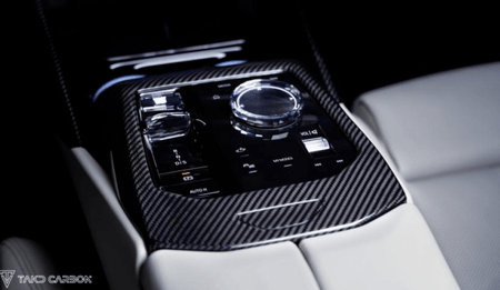 TAKD - BMW 5 SERIES G60 INTERIOR CENTRAL CONSOLE BUTTON TRIM - Aero Carbon UK