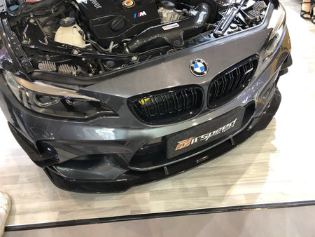 TAKD - BMW M2 F87 DRY CARBON FIBRE FRONT CANARDS - Aero Carbon UK