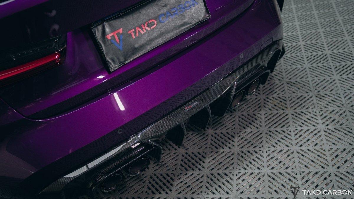 TAKD - BMW M3 G80 G81 / M4 G82 G83 2021+ DRY CARBON FIBRE REAR DIFFUSER AND SIDE SKIRTS - Aero Carbon UK