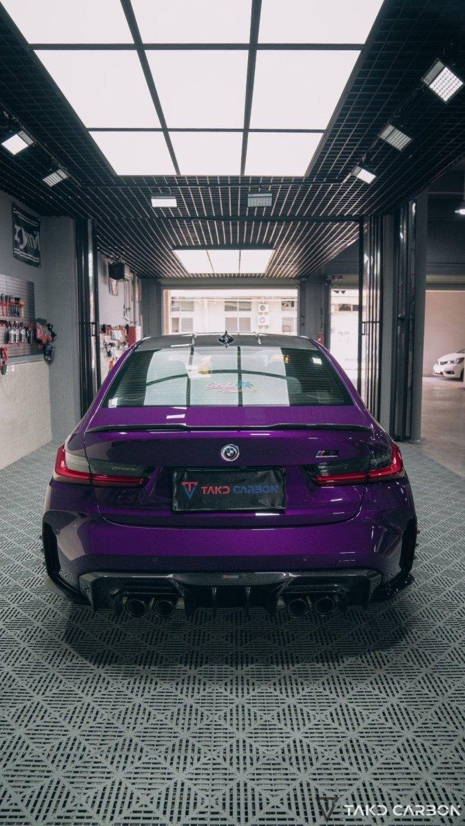 TAKD - BMW M3 G80 G81 / M4 G82 G83 2021+ DRY CARBON FIBRE REAR DIFFUSER AND SIDE SKIRTS - Aero Carbon UK