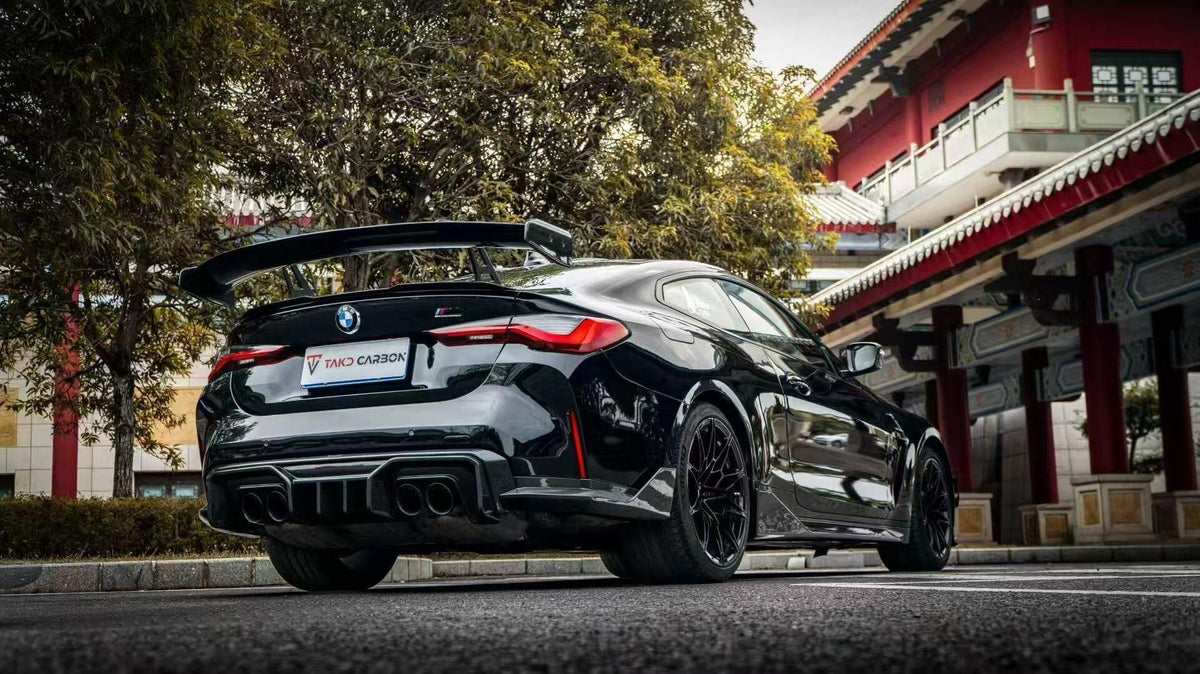 TAKD - BMW M3 G80 G81 / M4 G82 G83 2021+ DRY CARBON FIBRE REAR DIFFUSER AND SIDE SKIRTS - Aero Carbon UK