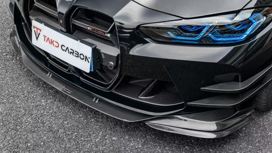 TAKD - BMW M3 G80 M4 G82 DRY CARBON FIBER FRONT LIP - Aero Carbon UK