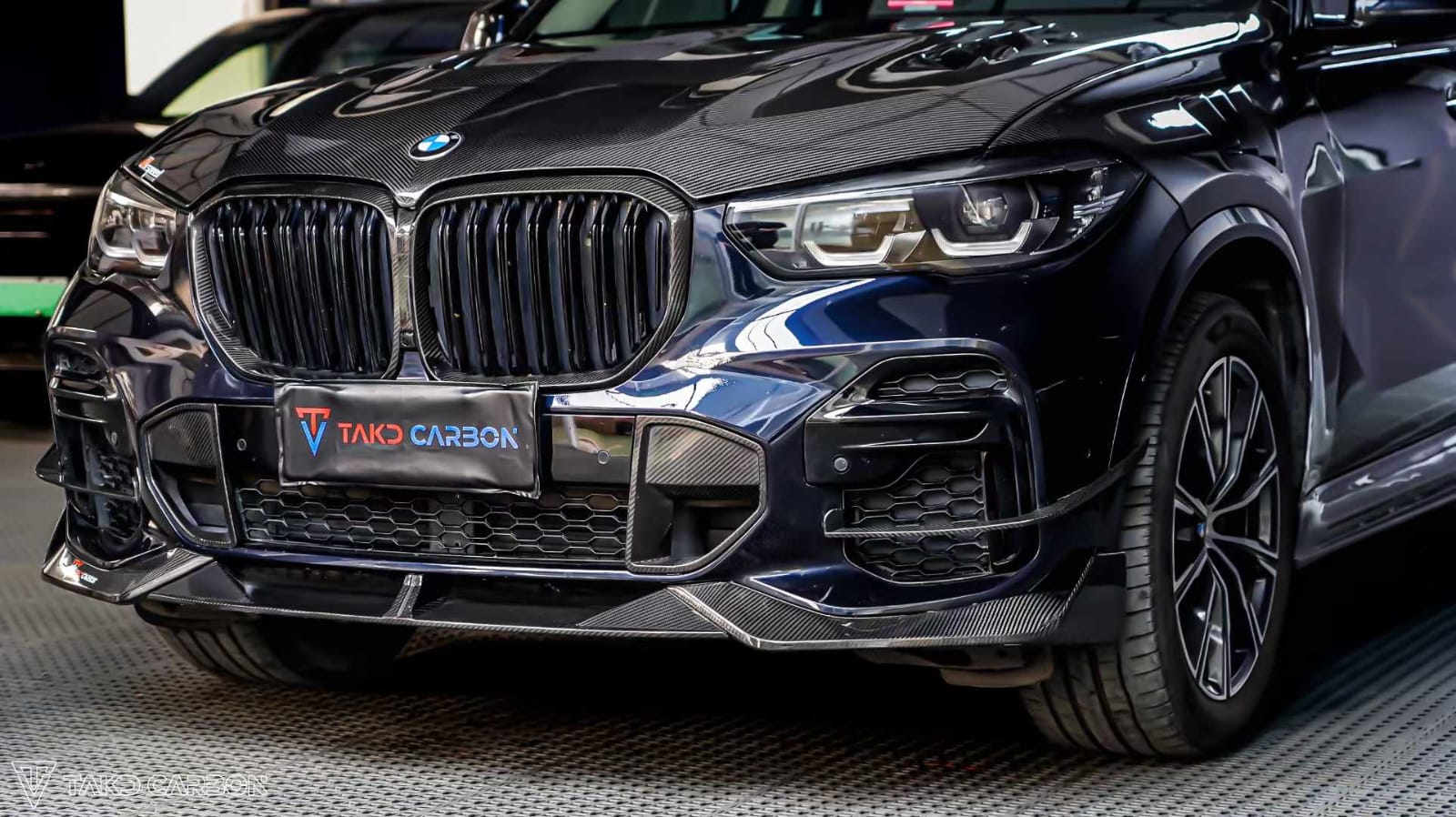 TAKD - BMW X5 G05 PRE - LCI DRY CARBON FIBRE FRONT LIP - Aero Carbon UK