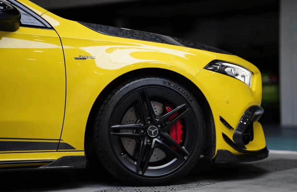 TAKD - MERCEDES A - CLASS W177 A45 CARBON FIBRE FRONT BUMPER CANARDS - Aero Carbon UK