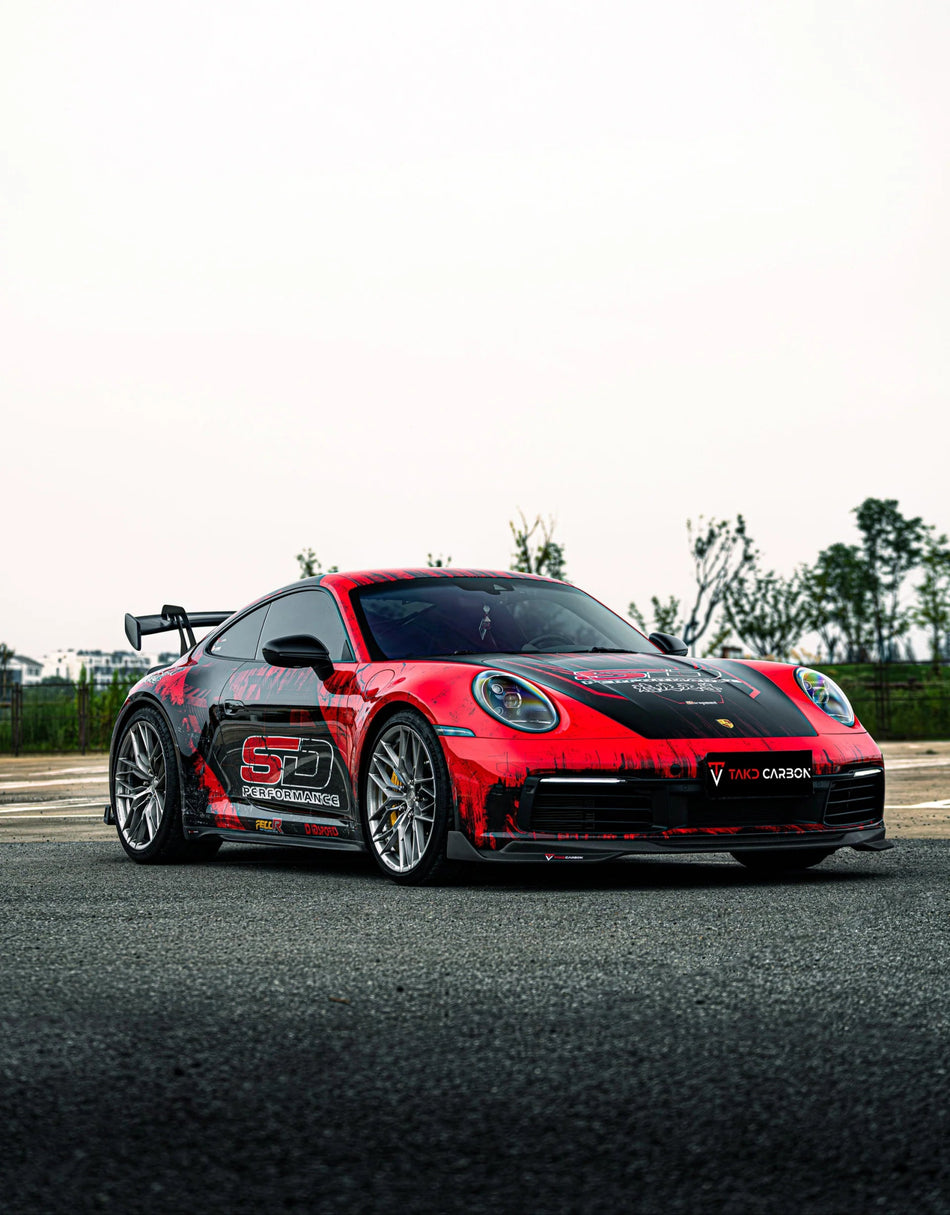 TAKD - PORSCHE 911 922 CARRERA/4/S/4S DRY CARBON FIBER FRONT LIP - Aero Carbon UK