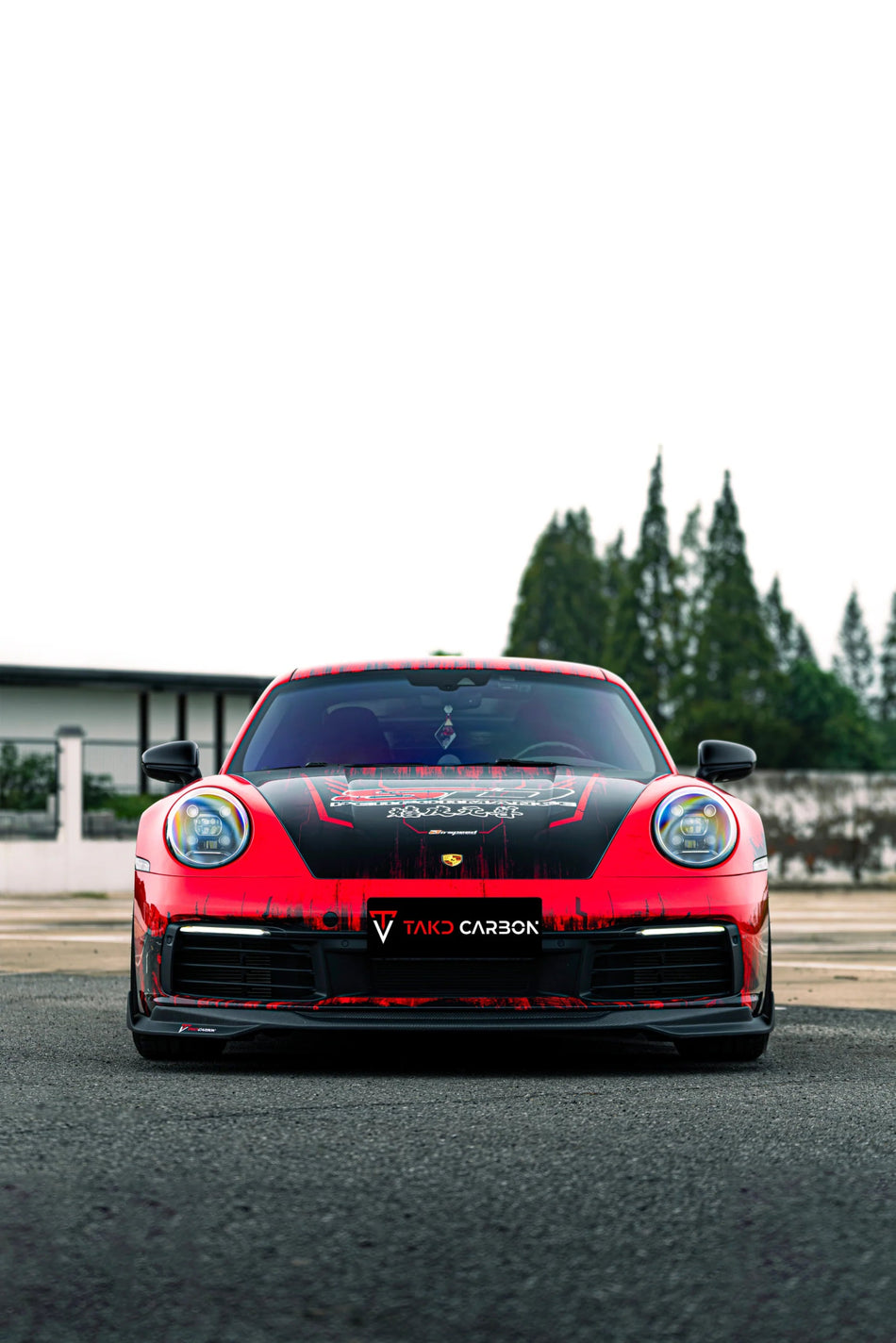 TAKD - PORSCHE 911 922 CARRERA/4/S/4S DRY CARBON FIBER FRONT LIP - Aero Carbon UK