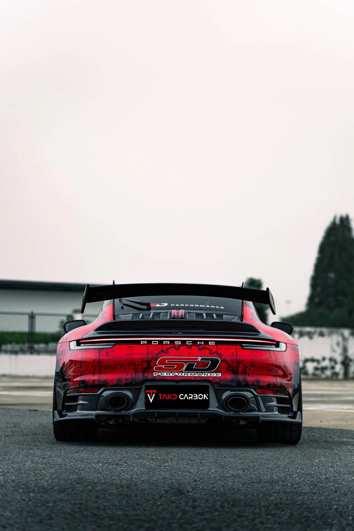 TAKD - PORSCHE 911 922 CARRERA/4/S/4S DRY CARBON FIBER WING SPOILER - Aero Carbon UK