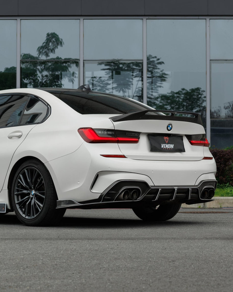 VENOM SPORT - BMW 3 SERIES G20 DRY CARBON FIBER DUCKTAIL SPOILER - Aero Carbon UK