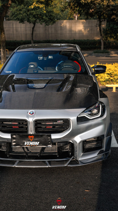 Venom Sport BMW M2 G87 carbon fiber front lip and canards