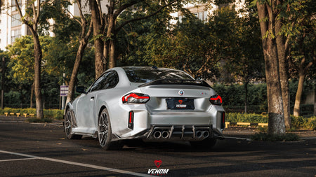 Venom Sport BMW M2 G87 carbon fiber side skirt rear section detail