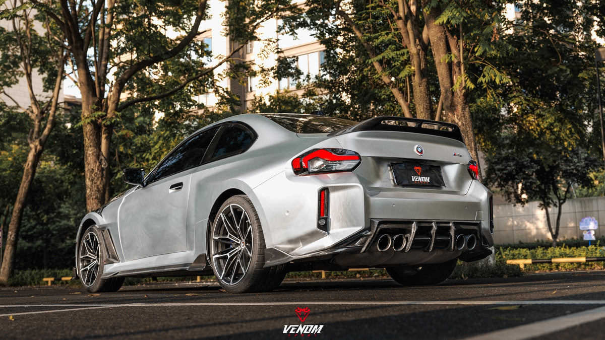 Venom Sport BMW M2 G87 carbon fiber rear side winglets detail
