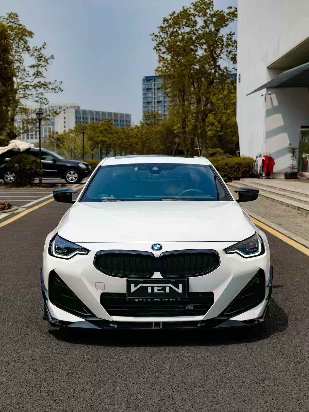 VTEN - BMW 2 SERIES G42 M240I PP FRONT LIP GLOSS BLACK - Aero Carbon UK