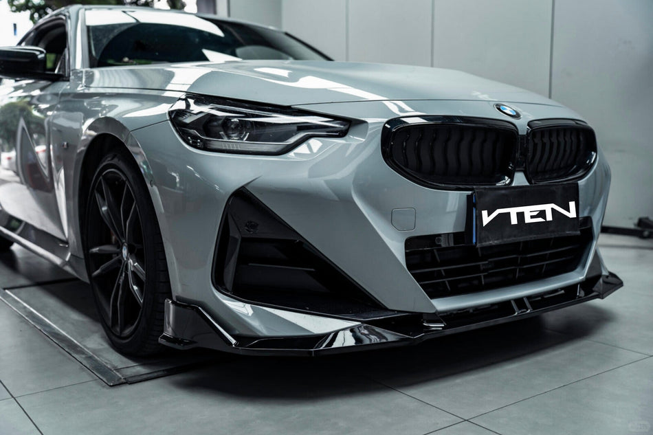 VTEN - BMW 2 SERIES G42 / M240I PP FRONT LIP GLOSS BLACK - Aero Carbon UK