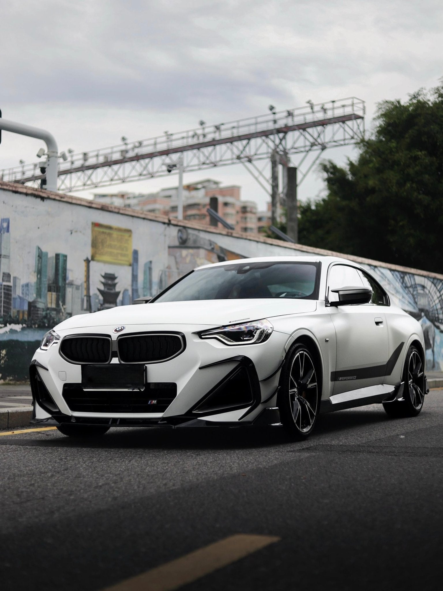 VTEN - BMW 2 SERIES G42 M240I PP FRONT LIP GLOSS BLACK - Aero Carbon UK