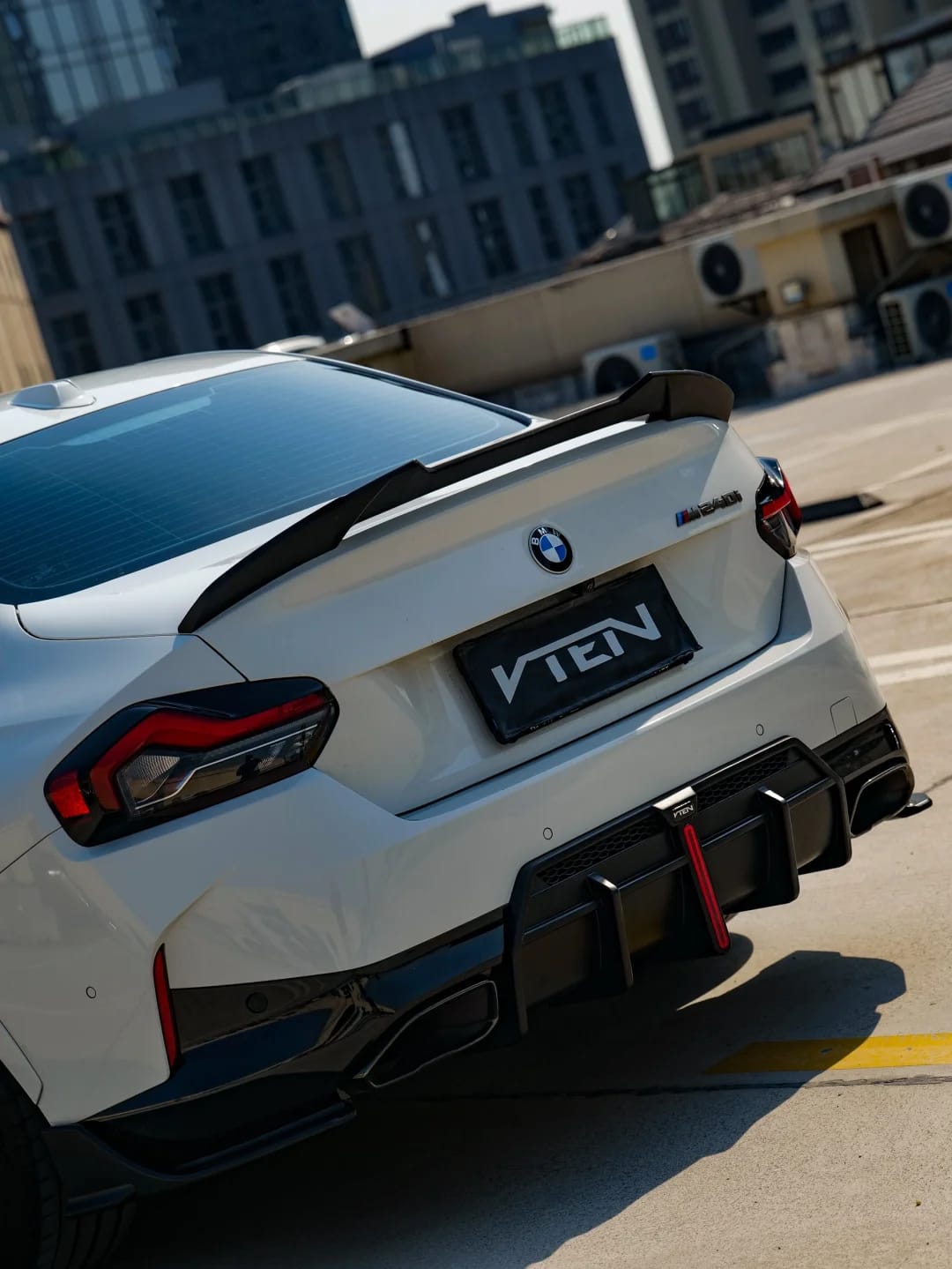 VTEN - BMW 2 SERIES G42 M240I PP GLOSS BLACK REAR SIDE WINGLETS - Aero Carbon UK