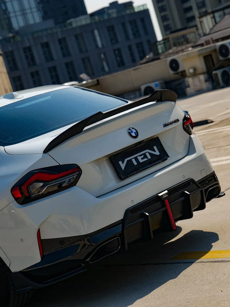 VTEN - BMW 2 SERIES G42 M240I PP GLOSS BLACK REAR SIDE WINGLETS - Aero Carbon UK