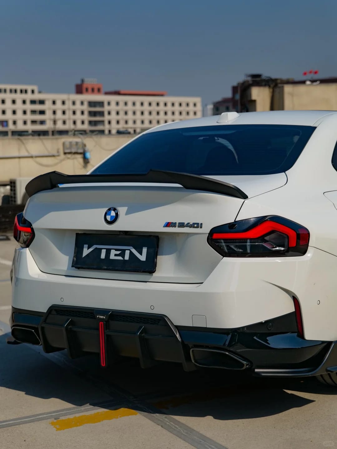 VTEN - BMW 2 SERIES G42 M240I PP GLOSS BLACK REAR SIDE WINGLETS - Aero Carbon UK