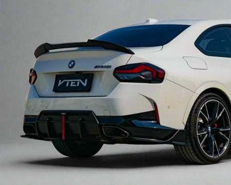 VTEN - BMW 2 SERIES G42 M240I PP GLOSS BLACK REAR SIDE WINGLETS - Aero Carbon UK