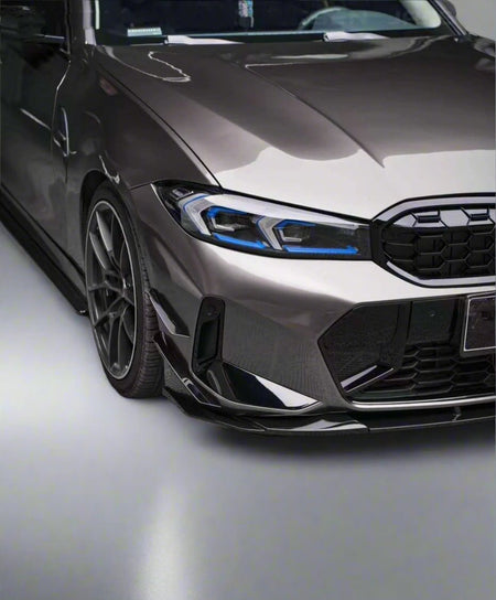 VTEN - BMW 3 SERIES G20 / G21 LCI 2023+ ABS GLOSS BLACK FRONT CANARDS - Aero Carbon UK