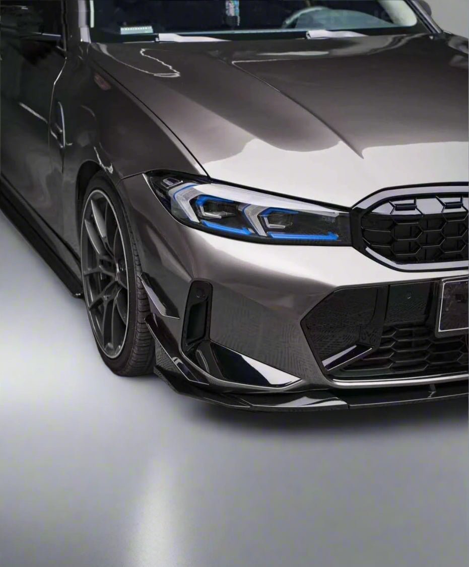 VTEN - BMW 3 SERIES G20 / G21 LCI 2023+ ABS GLOSS BLACK FRONT CANARDS - Aero Carbon UK