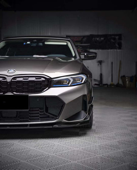 VTEN - BMW 3 SERIES G20 / G21 LCI 2023+ ABS GLOSS BLACK FRONT CANARDS - Aero Carbon UK