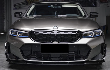VTEN - BMW 3 SERIES G20 / G21 LCI 2023+ ABS GLOSS BLACK FRONT CANARDS - Aero Carbon UK